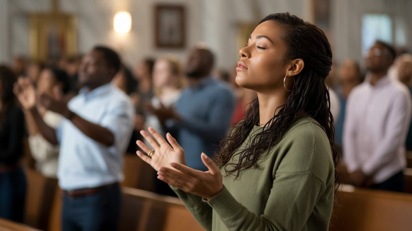 Hands raised in worship